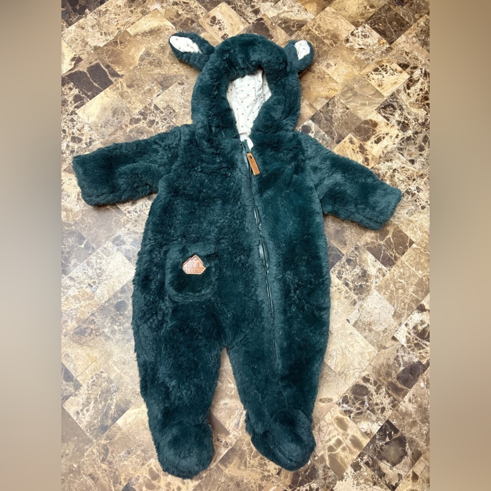 Souris Mini Adorable Fleece Kids one piecw with Ears 3-6 months